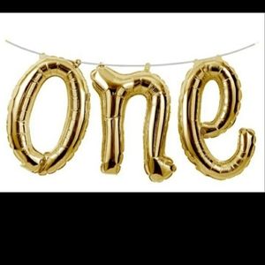 New Letter ONE Balloon Banner